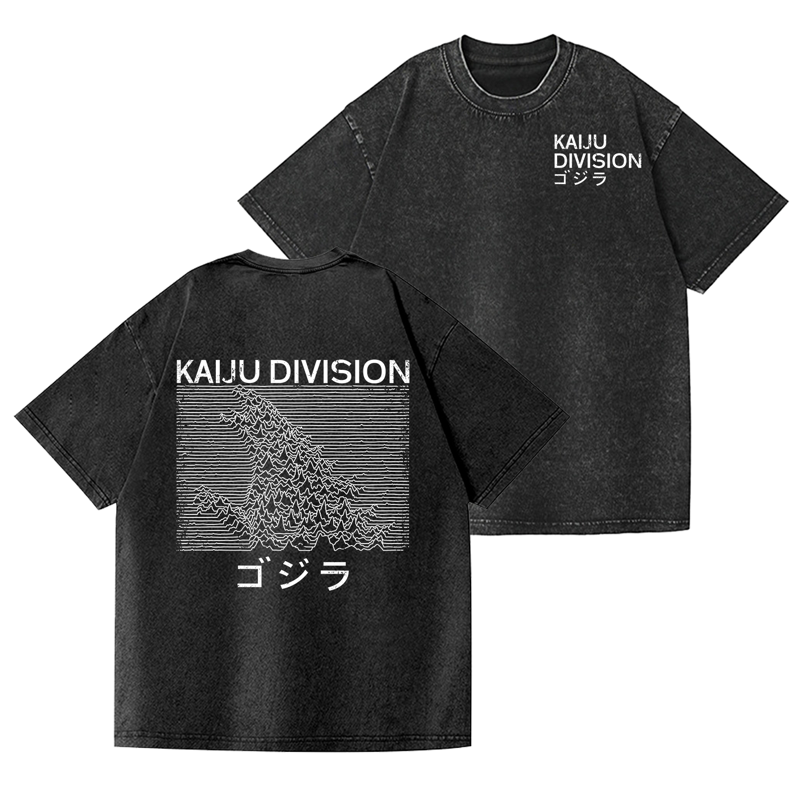 Kaiju Division Kaiju Vintage Wash Japanese Design Back Art T-Shirt