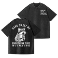 Racoon Vintage Wash Japanese Design Back Art T-Shirt