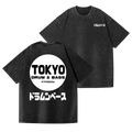 Drum and Bass Vintage Wash Japanese Design Back Art T-Shirt