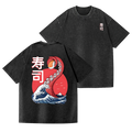 Cuisine Vintage Wash Japanese Design Back Art T-Shirt