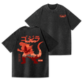 Kaiju Vintage Wash Japanese Design Back Art T-Shirt