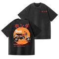 Dax Motorcycle Bike Vintage Wash Japanese Design Back Art T-Shirt