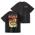 Osaka Tiger Vintage Wash Japanese Design Back Art T-Shirt