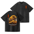 Great Coffee Wave Vintage Wash Japanese Design Back Art T-Shirt