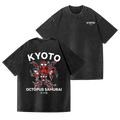 Octopus Vintage Wash Japanese Design Back Art T-Shirt