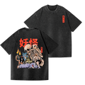 Monster Vintage Wash Japanese Design Back Art T-Shirt