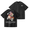 Motorcycle Bike Vintage Wash Japanese Design Back Art T-Shirt