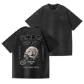 Fish Vintage Wash Japanese Design Back Art T-Shirt