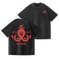 Octopus Vintage Wash Japanese Design Back Art T-Shirt