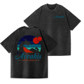 Surf Arrakis Vintage Wash Japanese Design Back Art T-Shirt