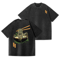 Hand-Pulled Noodle Vintage Wash Japanese Design Back Art T-Shirt