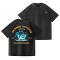 Bubble Bath Octopus Vintage Wash Japanese Design Back Art T-Shirt