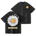 Daisy Cat Vintage Wash Japanese Design Back Art T-Shirt