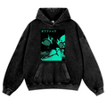 Enigmatic Cat Eyes Vintage Washed Thick Cotton Hoodie