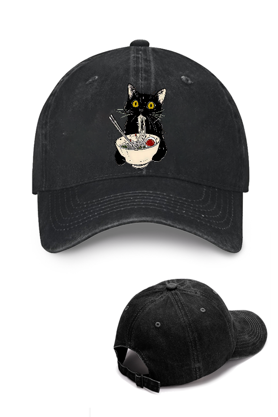 Ramen Cat Vintage Cotton Cap