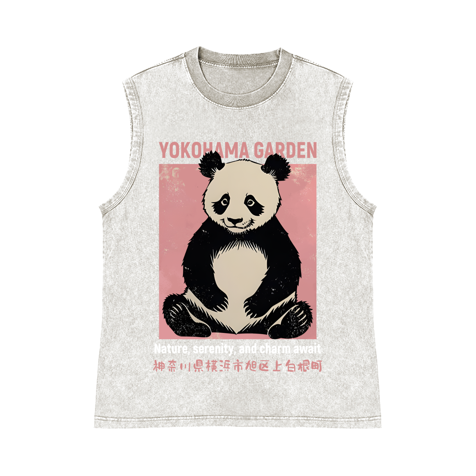 Yokohama Garden Pure Cotton Wash-Dyed Sleeveless Tank Top