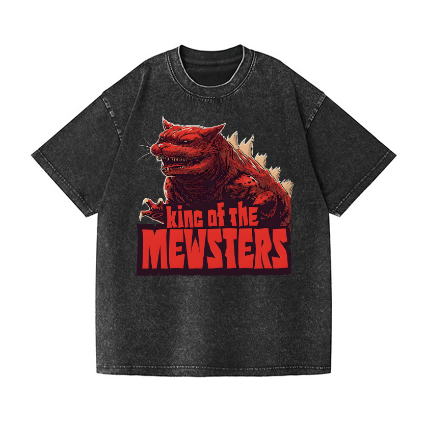 Catzilla Cat Kaiju Vintage Wash Japanese Design T-Shirt
