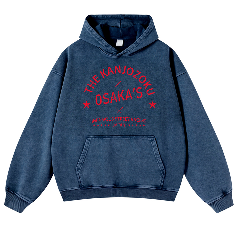 Osaka Vintage Washed Thick Cotton Hoodie