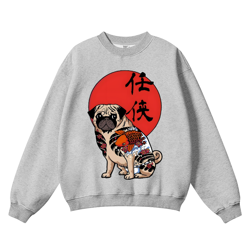 Dog Vintage Cotton Blend Crewneck Sweatshirt