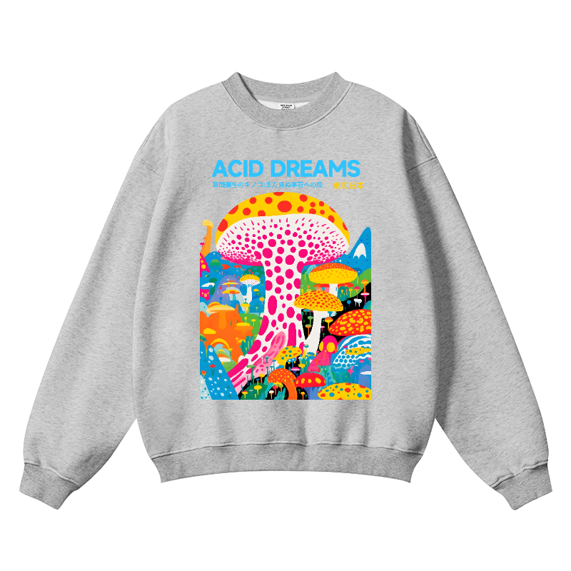 Yayoi Kusama Mushroom Vintage Cotton Blend Crewneck Sweatshirt