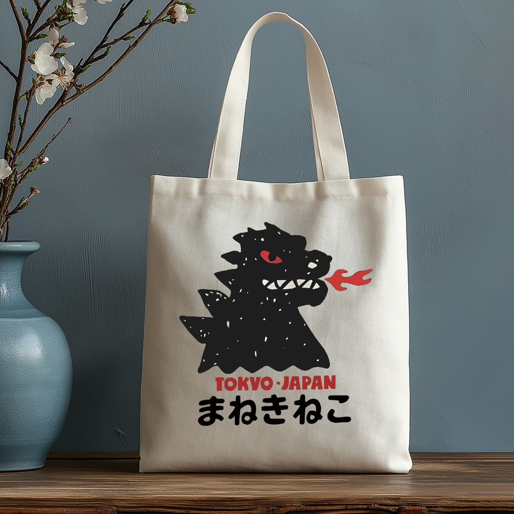 Kaiju Monster Tokyo Japanese Style Canvas Tote Bag