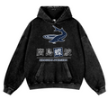 Hiroshima Sturgeon Fish Vintage Washed Thick Cotton Hoodie