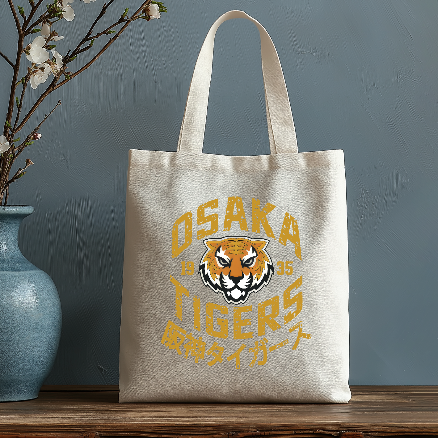 Osaka Tigers Japanese Style Canvas Tote Bag