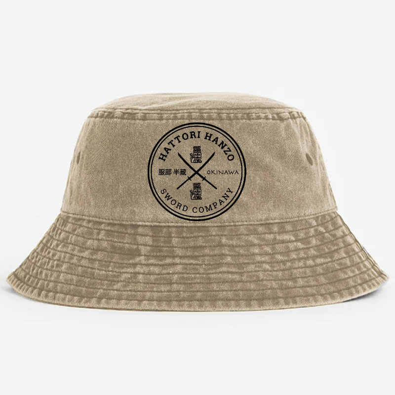 Hattori Hanzo Okinawa Sword Company ﻿Vintage 100% Cotton Bucket Hat