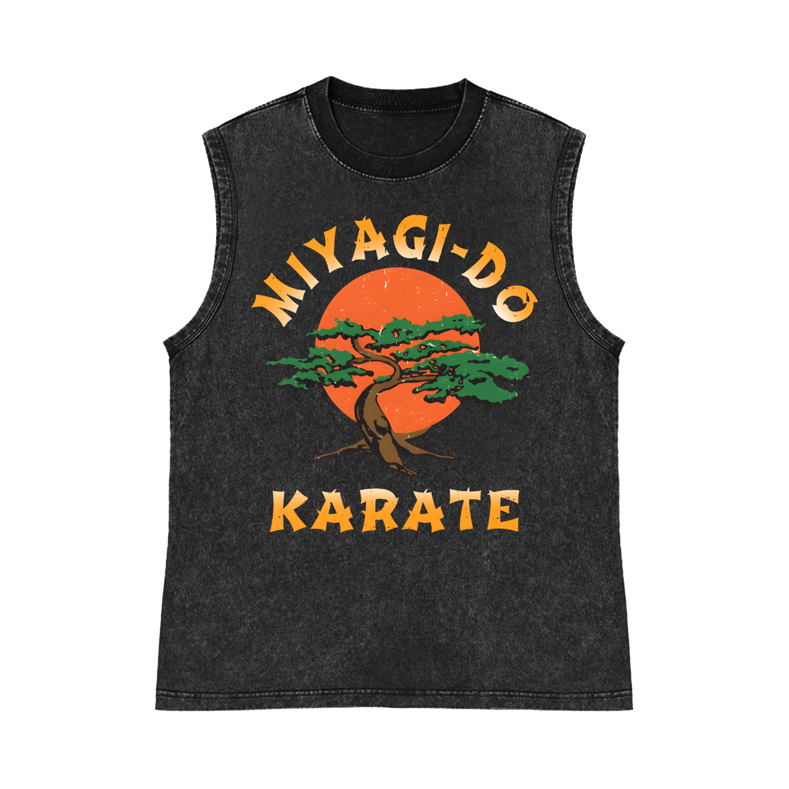 Miyagi-do-Karate Pure Cotton Wash-Dyed Sleeveless Tank Top