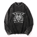 Vintage Cotton Wash Crewneck Long-Sleeve T-Shirt