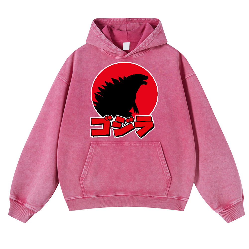 Kaiju Vintage Washed Thick Cotton Hoodie