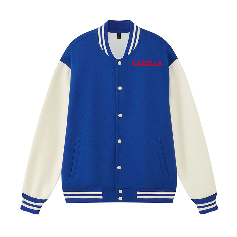 Cat Kaiju Catzilla Vintage Cotton Varsity Jacket