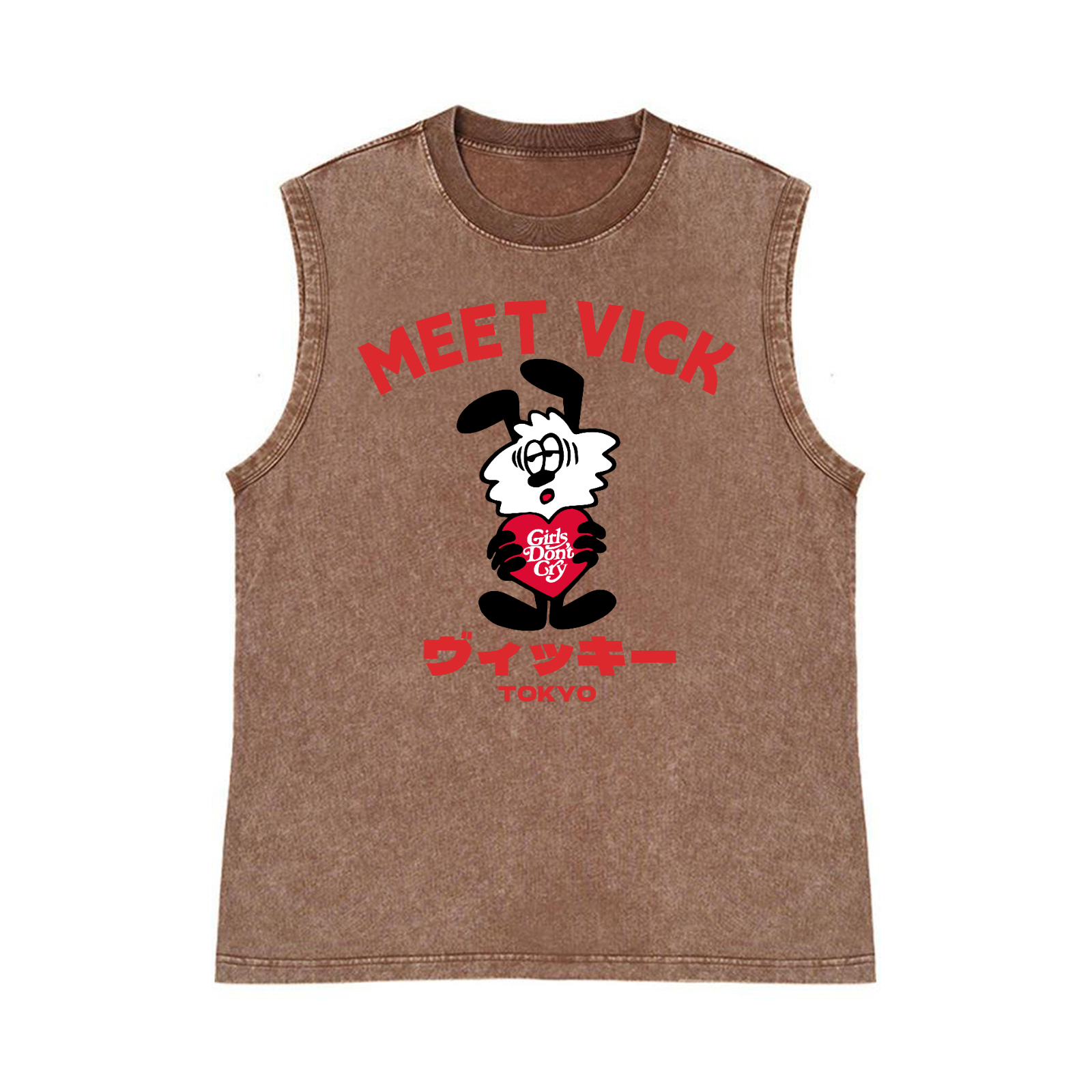 Verdy Meet Vick Pure Cotton Wash-Dyed Sleeveless Tank Top