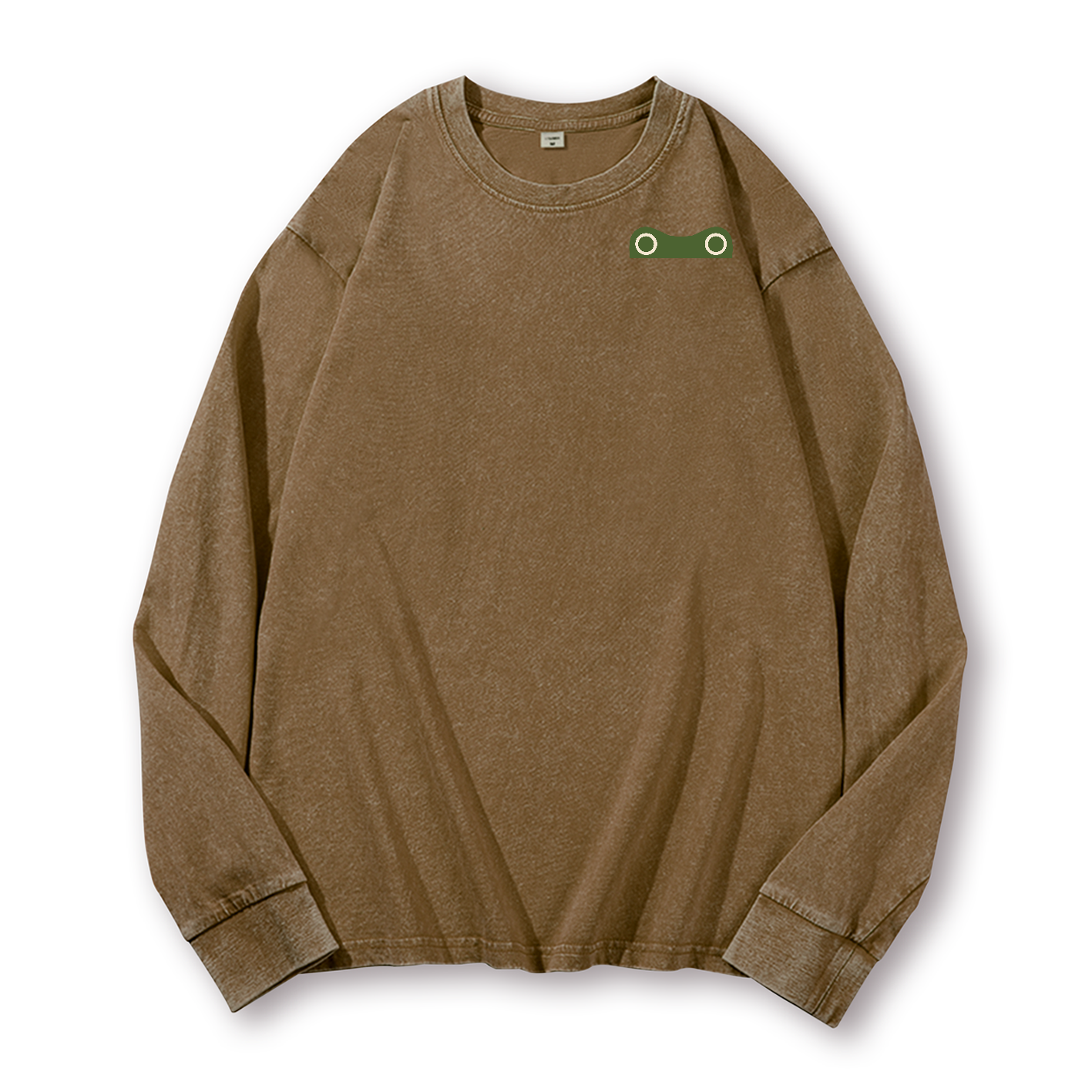 Frog Vintage Washed Cotton Back Art Long-sleeve T-shirt