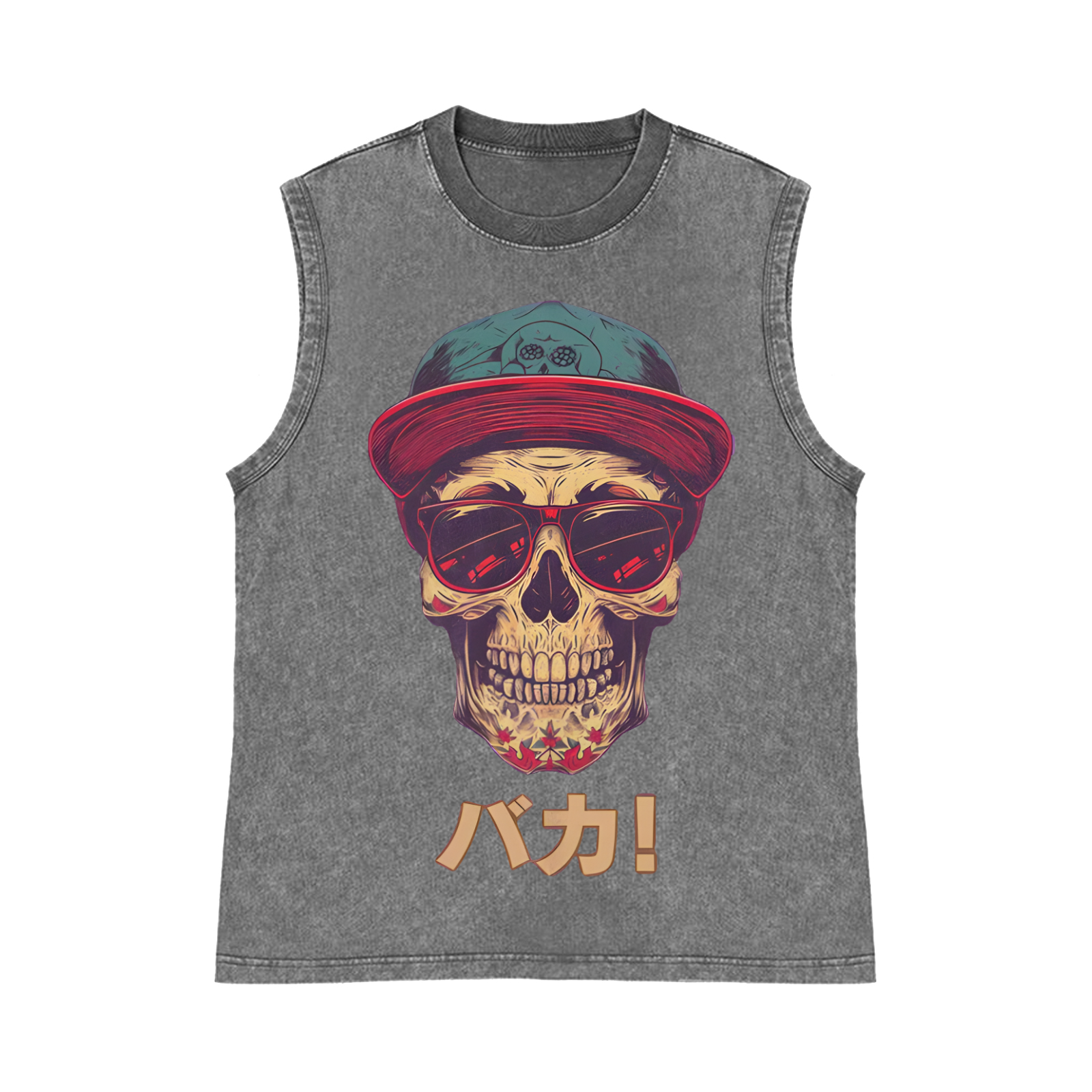 Pure Cotton Wash-Dyed Sleeveless Tank Top