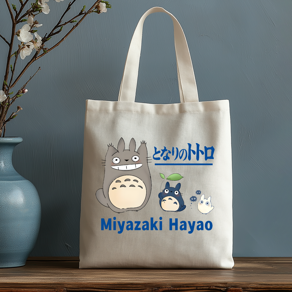 Ghibli Miyazaki Hayao Totoro Anime Japanese Style Canvas Tote Bag