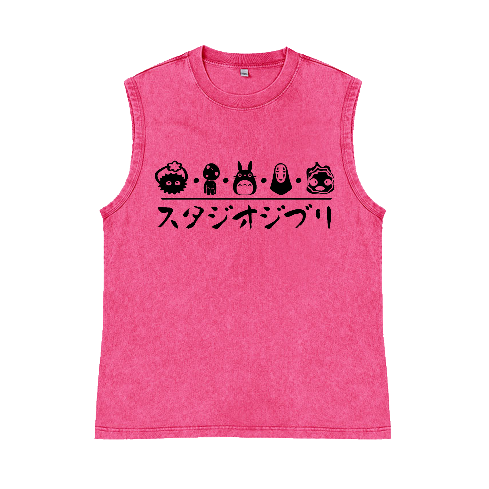 Ghibli Totoro Pure Cotton Wash-Dyed Sleeveless Tank Top