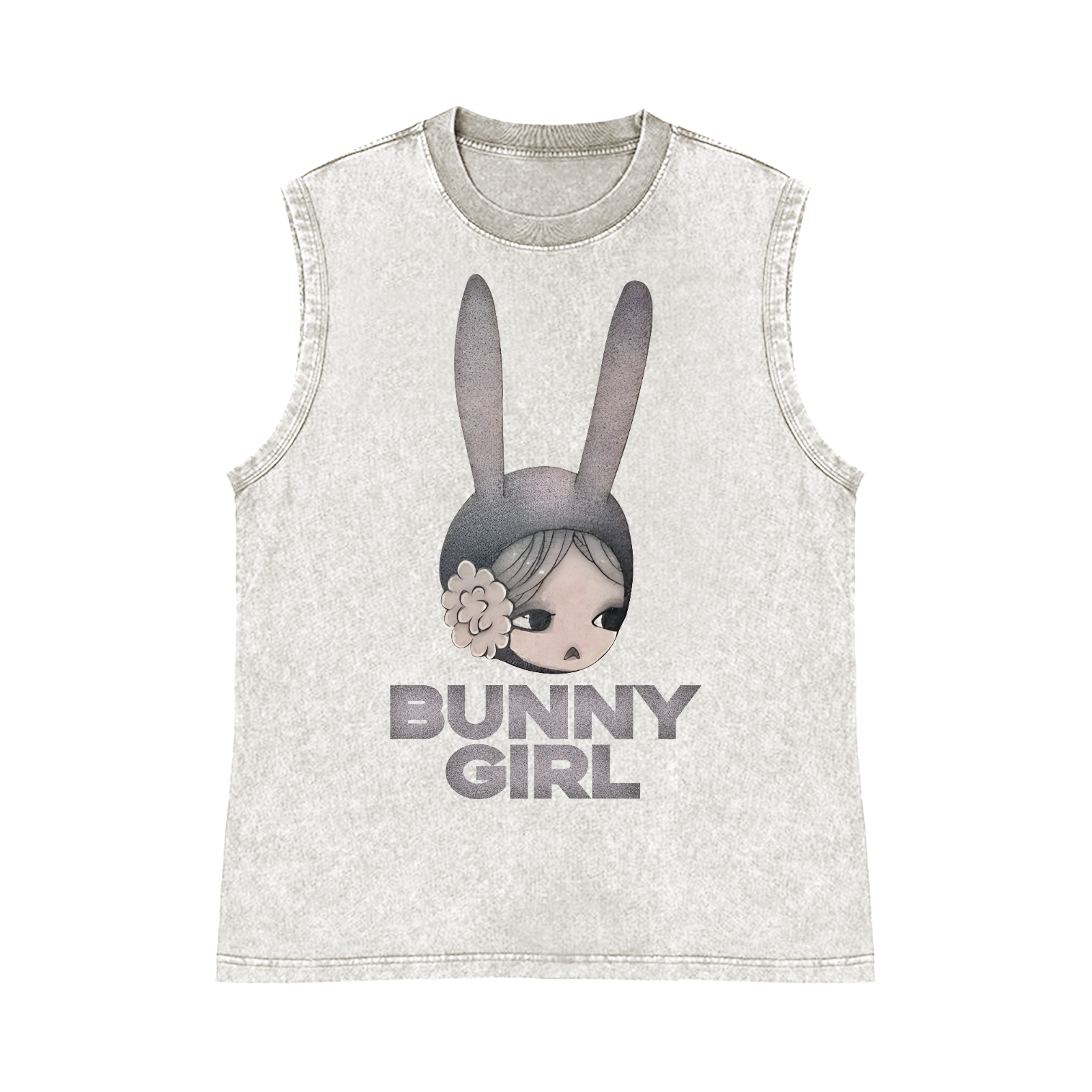 Aya Takano Pure Cotton Wash-Dyed Sleeveless Tank Top