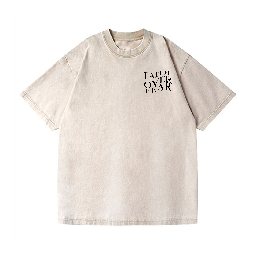 Easter Faith Vintage Wash Japanese Design Back Art T-Shirt