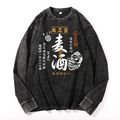 Tengu Beer Vintage Cotton Wash Long-sleeve T-shirt