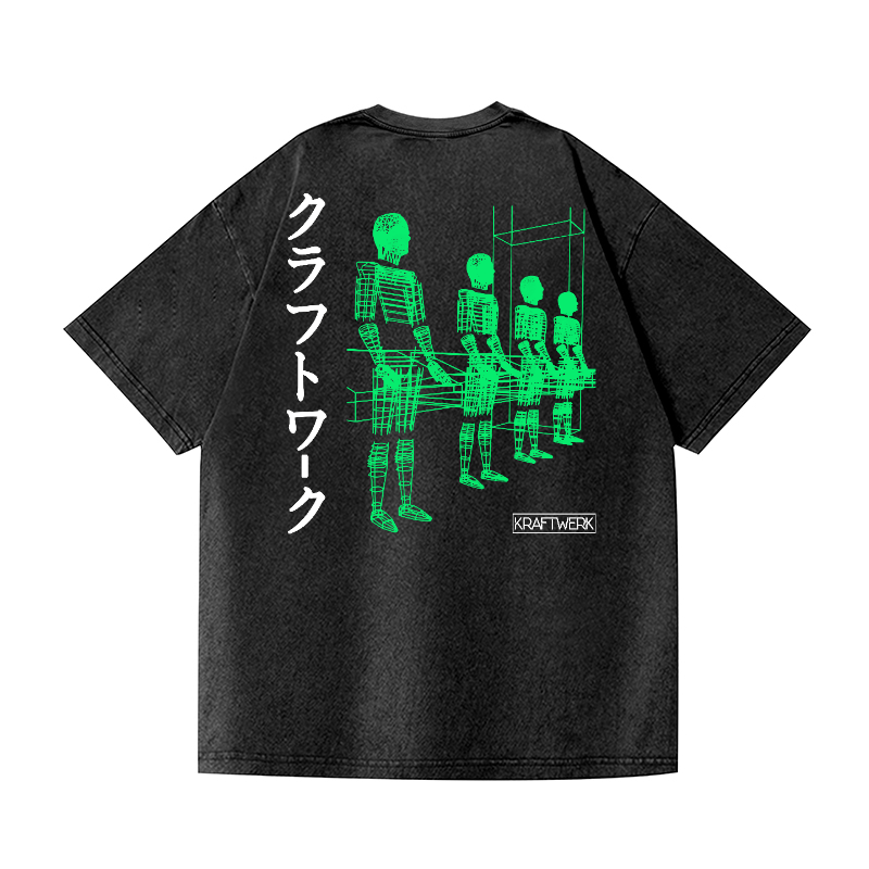 Kraftwerk Vintage Wash Japanese Design Back Art T-Shirt