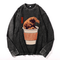 Vintage Cotton Wash Crewneck Long-Sleeve T-Shirt