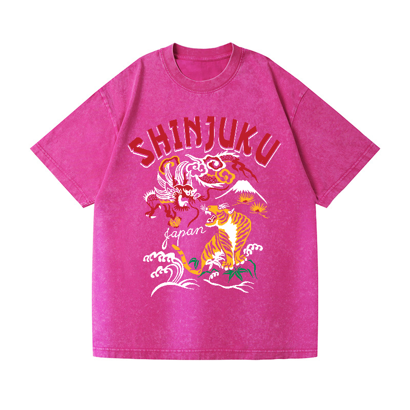 Shinjuku Tiger Vintage Wash Japanese Design T-Shirt
