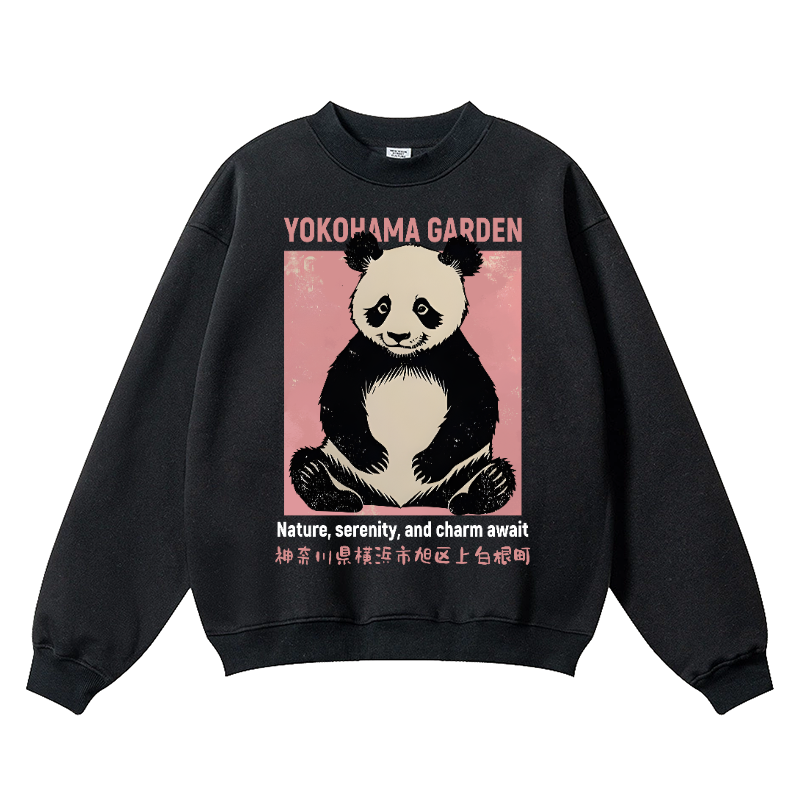 Yokohama Garden Vintage Cotton Blend Crewneck Sweatshirt