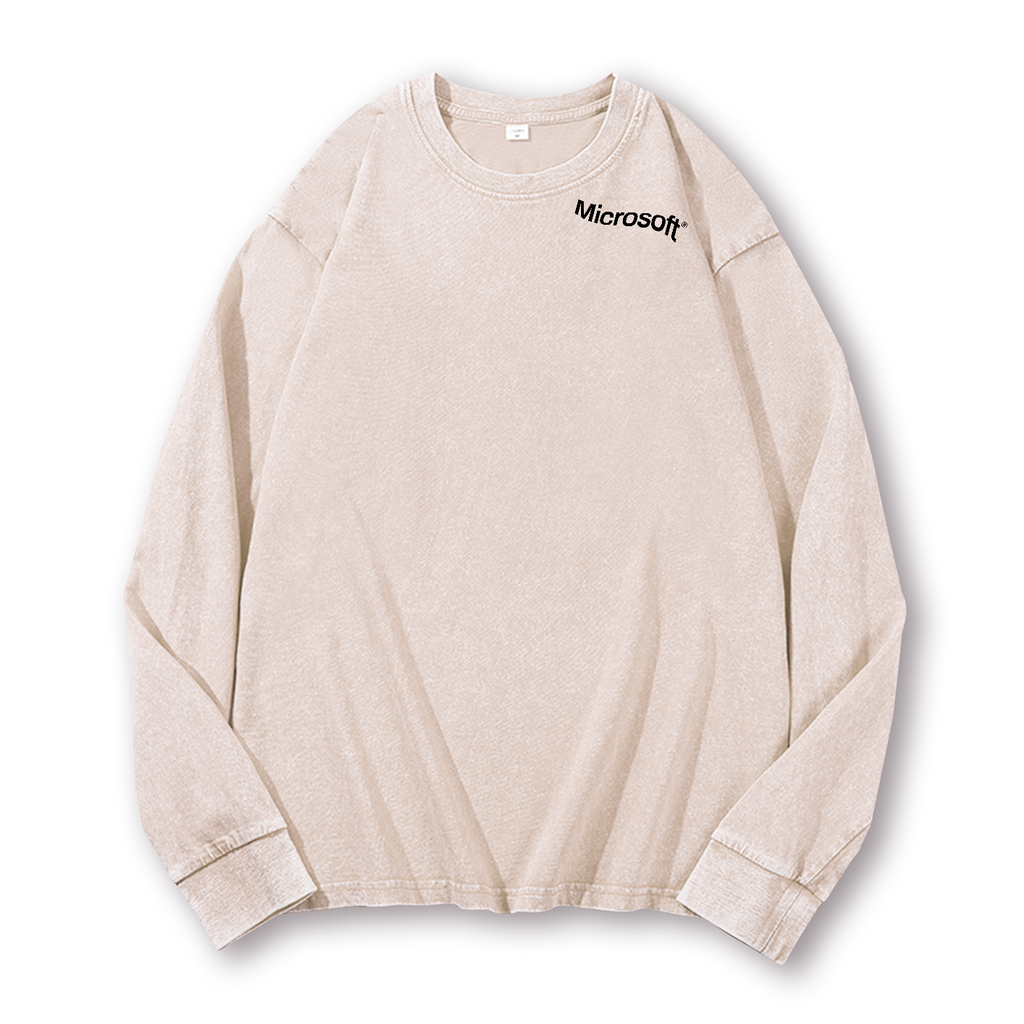 Microsoft Windows 98 Vintage Washed Cotton Back Art Long-sleeve T-shirt
