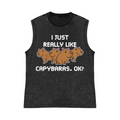 Capybara Pure Cotton Wash-Dyed Sleeveless Tank Top