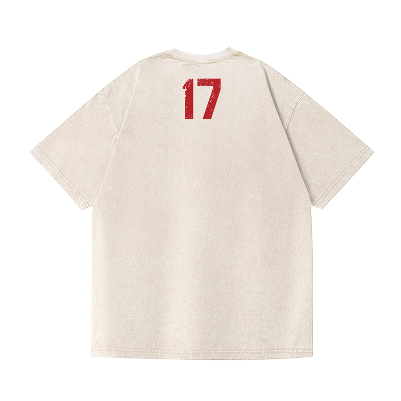 Dodger Baseball Vintage Wash Japanese Design Back Art T-Shirt