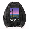 Hiroshi Nagai Vintage Cotton Wash Crewneck Long-Sleeve T-Shirt
