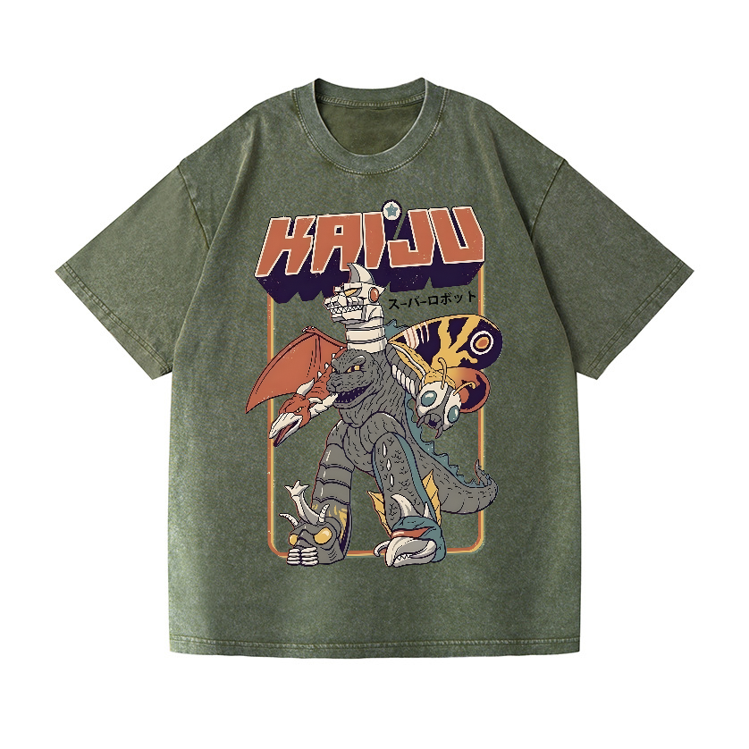 Kaiju Kaiju Vintage Wash Japanese Design T-Shirt