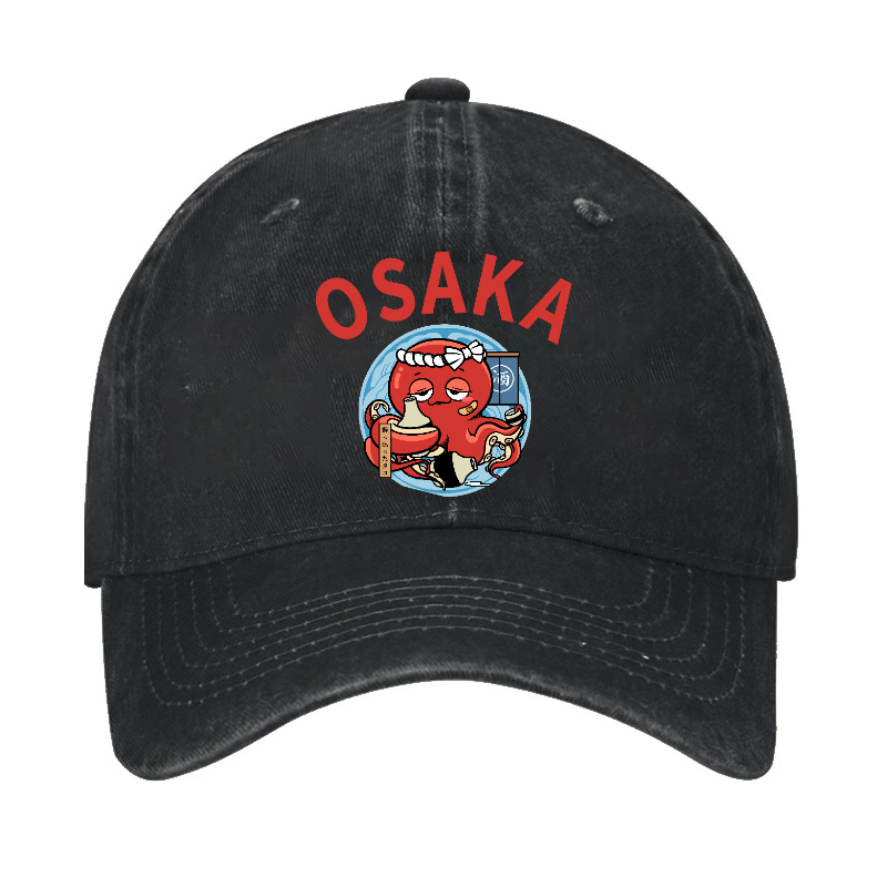 Osaka Dotonbori Drunken Octopus Vintage Cotton Cap